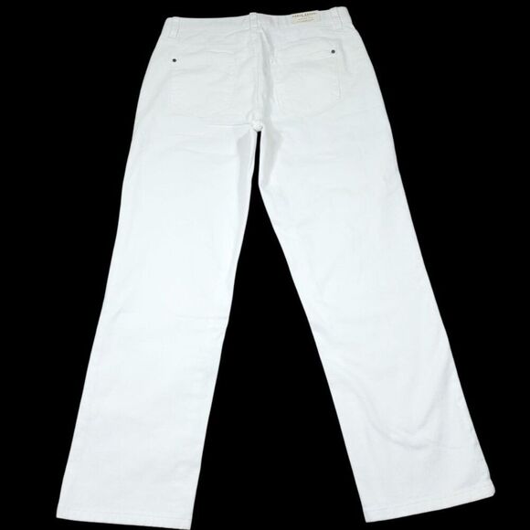 Curve Appeal Rae High Rise Straight Jeans Size 4 27 White Concealed Comfort - Picture 2 of 8